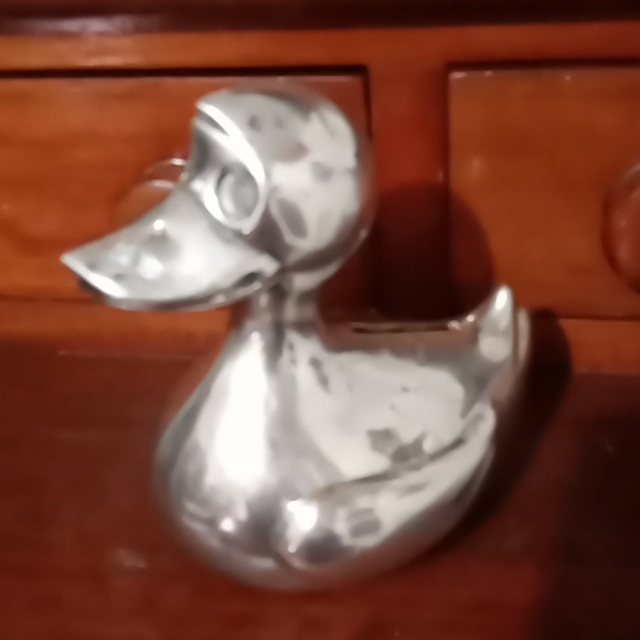 Vintage "Silver plate " Duck  coin bank Made in Denmark. l - Picture 1 of 5